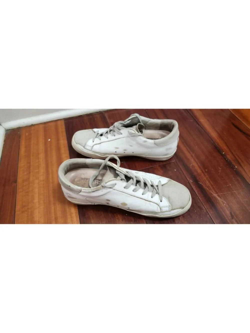 Golden Goose Superstar White Leather Low Top Sneakers EU 39 US 8.5 Made in Italy